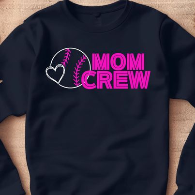 Storm Crew Mom Crew Baseball with Heart T-Shirt