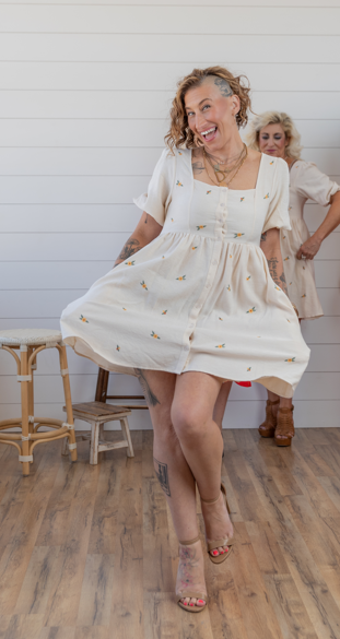 Dream a Little Dream Embroidered Dress