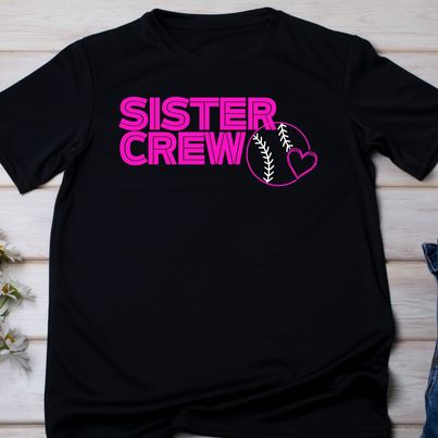 Storm Crew Sister Crew Baseball with Heart T-Shirt