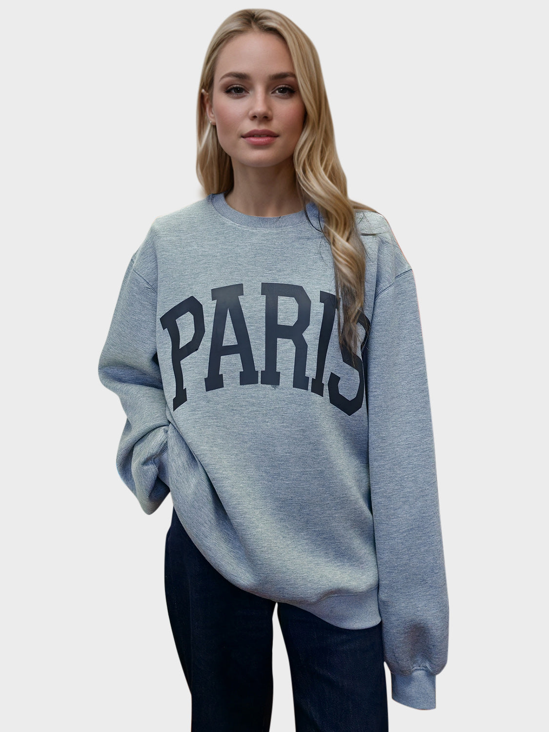 PARIS Round Neck Long Sleeve Air Scuba Sweatshirt