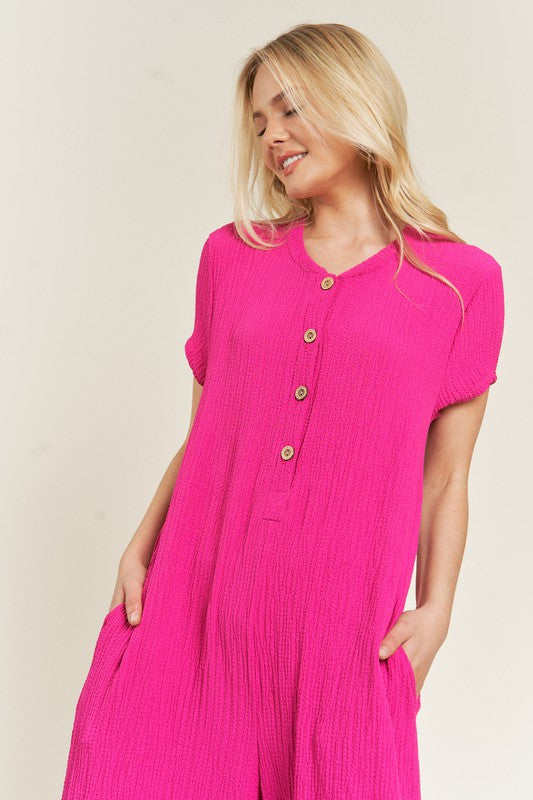 Stand Out Short Sleeve Jumpsuit